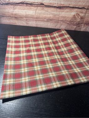 Longaberger Orchard Park Plaid 18x75 rod pocket window valance curtain